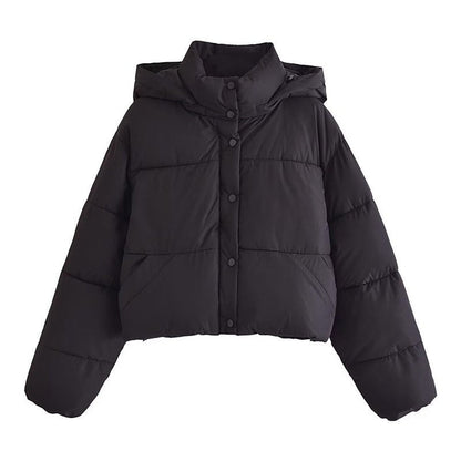 Ruby | Women's Modern Cropped Hooded Puffer Coat for Cold Weather