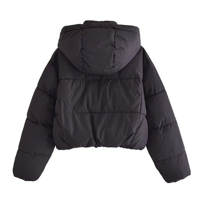Ruby | Women's Modern Cropped Hooded Puffer Coat for Cold Weather