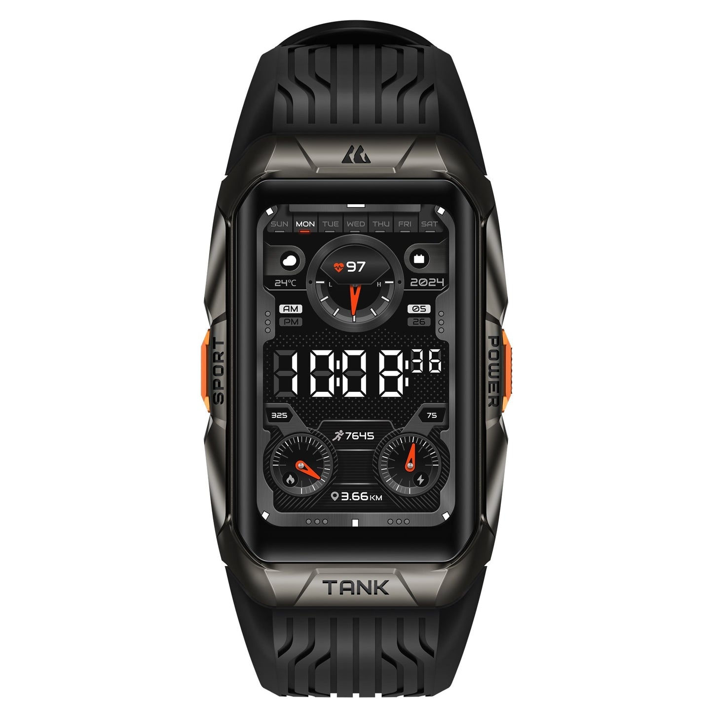 Vanguard Smartwatch with 1.64 AMOLED Screen, Military-Grade Toughness, and Waterproof Protection