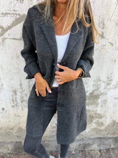 Mireille | Elegant Women's Long Coat – Wool Blend Design with Lasting Charm