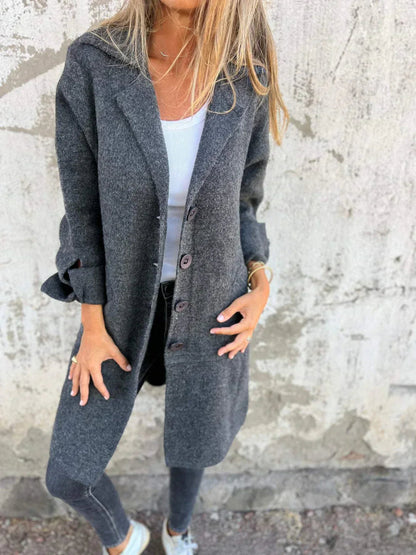 Mireille | Elegant Women's Long Coat – Wool Blend Design with Lasting Charm