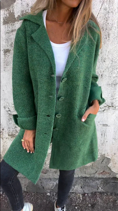 Mireille | Elegant Women's Long Coat – Wool Blend Design with Lasting Charm