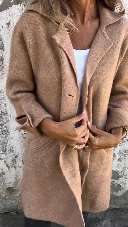 Mireille | Elegant Women's Long Coat – Wool Blend Design with Lasting Charm