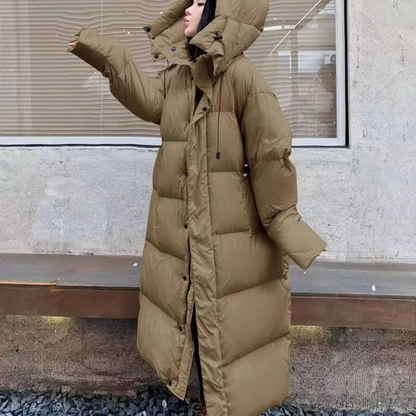 Savannah | Cozy Women’s Long Winter Hooded Puffer Jacket for Cold Days