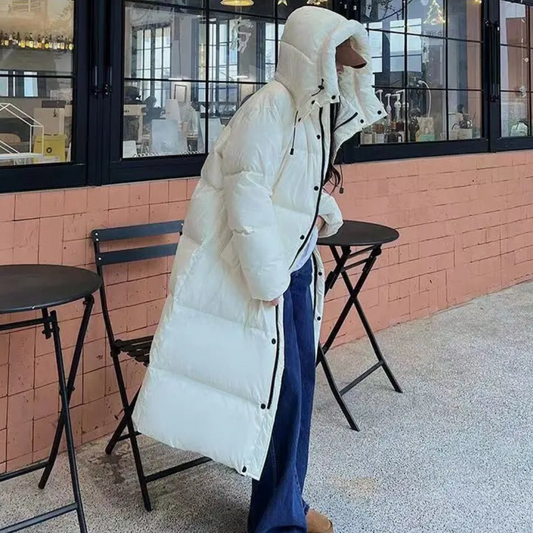 Savannah | Cozy Women’s Long Winter Hooded Puffer Jacket for Cold Days