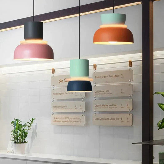 NordiGlow – Scandinavian Macaron Pendant Light for Modern & Colorful Kitchen Decor