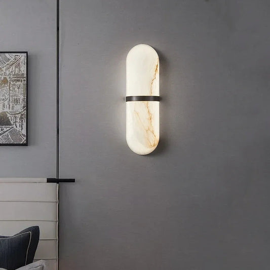 ScandiGlow – Minimalist Marble Wall Light for Contemporary Spaces