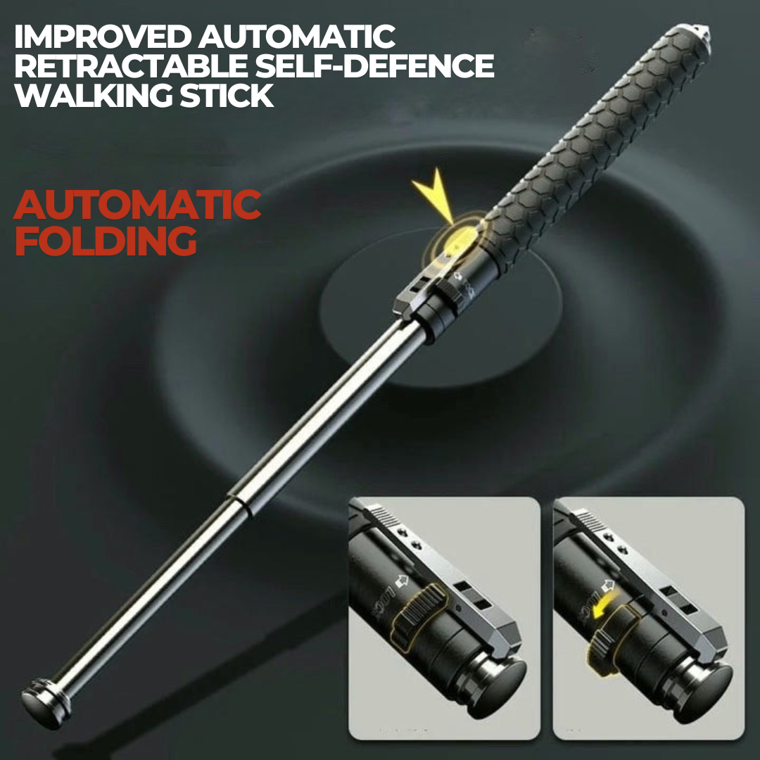 GuardStride – Automatic Self-Defense Hiking Pole for Outdoor Safety