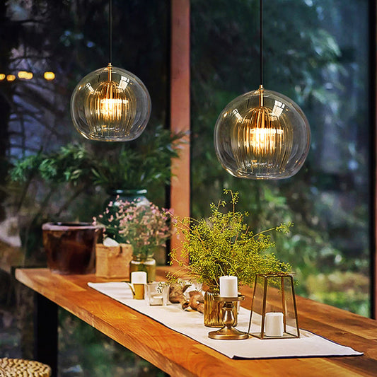 AmberGlow – Elegant Hanging Pendant Light with Warm Radiance