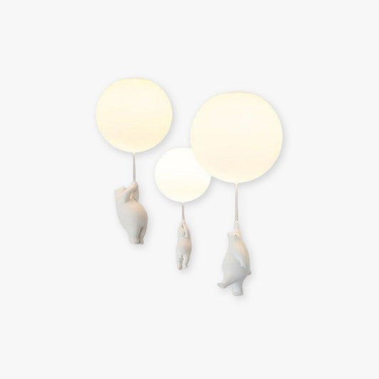 SkyLoom - Whimsical Bear & Balloon Hanging Light for Kids