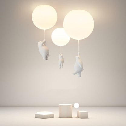 SkyLoom - Whimsical Bear & Balloon Hanging Light for Kids