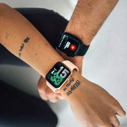Fitness Smartwatch with Heart Rate Monitor, 10 Sports Tracking Modes, Sleek Slim Design, and Smartphone Connectivity