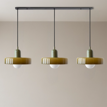 SoftGlow | 3-head Bauhaus Colored Glass Pendant Lamp for Modern Interior