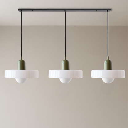 SoftGlow | 3-head Bauhaus Colored Glass Pendant Lamp for Modern Interior