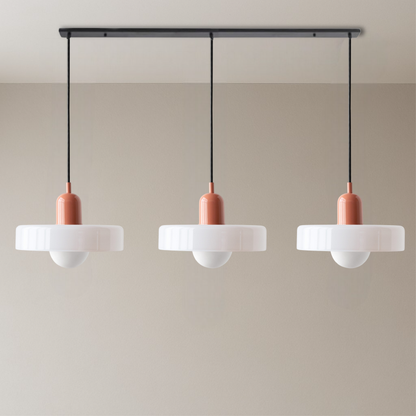 SoftGlow | 3-head Bauhaus Colored Glass Pendant Lamp for Modern Interior