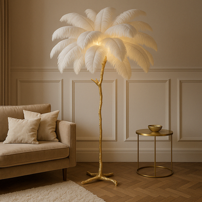 Solenith | Stylish Feather-Inspired Floor Lamp