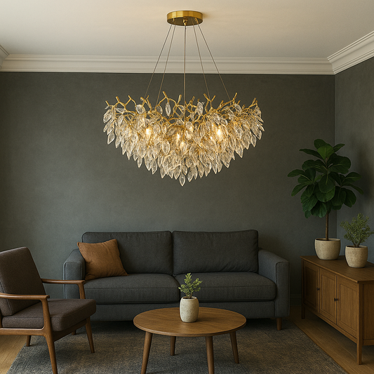 Solenor | Round Crystal Chandelier for Eleagnt Interior