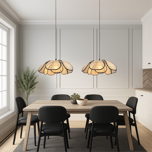 Solyra | Artistic Wooden Pendant Lamp for Minimalist Interiors