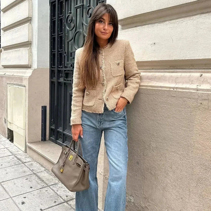 Lena | Elegant Cropped Jacket for Women - Timeless Autumn Fashion