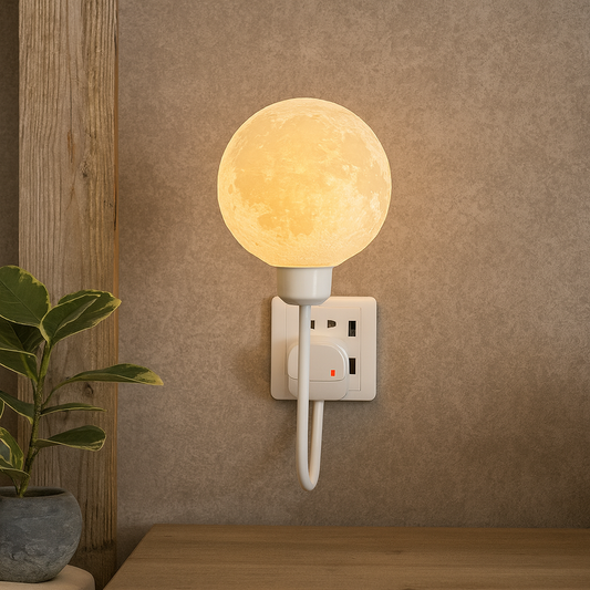 StoneGlow | Plug-in Moon Wall Lamp for Nostalgic Interior