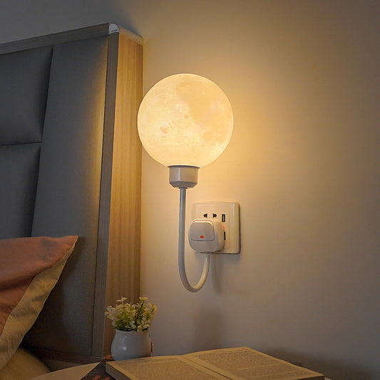 StoneGlow | Plug-in Moon Wall Lamp for Nostalgic Interior