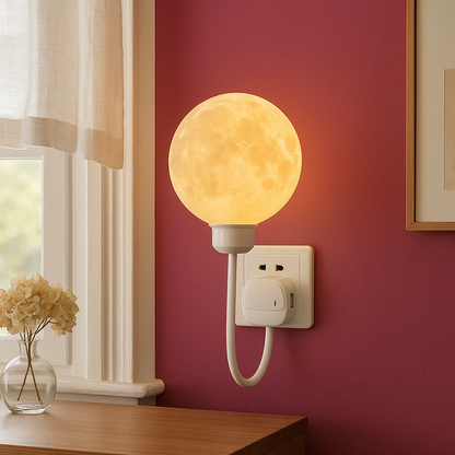 StoneGlow | Plug-in Moon Wall Lamp for Nostalgic Interior