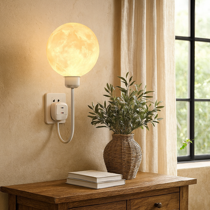 StoneGlow | Plug-in Moon Wall Lamp for Nostalgic Interior