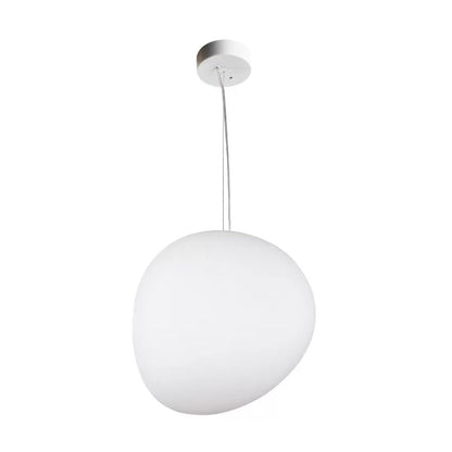 LumiStone – Contemporary Hanging Lamp with Cream Glass Finish