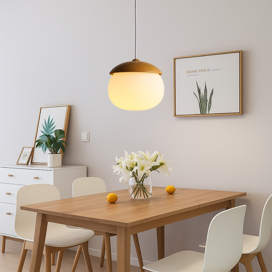 Sylura | Vintage Scandinavian Wooden Pendant Light