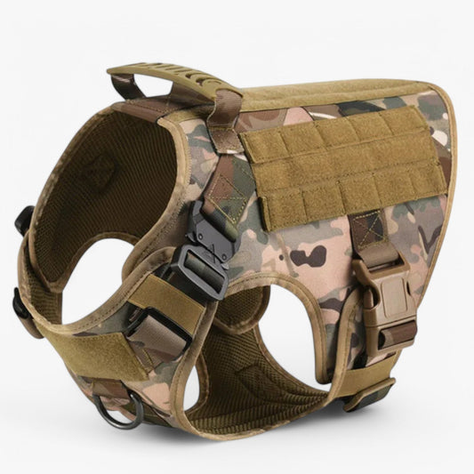 Heavy-Duty Tactical Dog Harness – Adjustable Fit with Handle and Reflective Features for Training