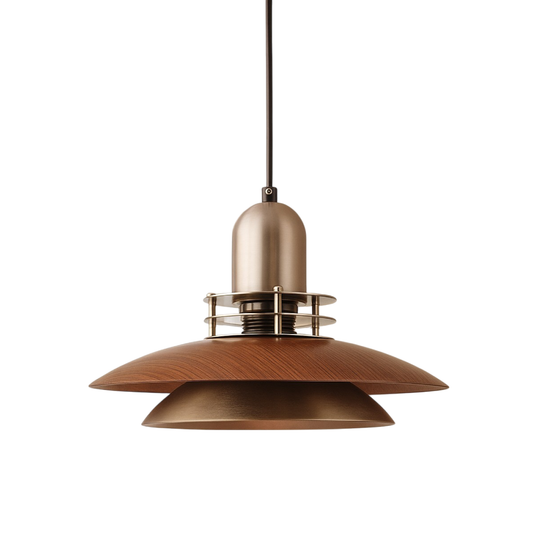 Tenora | Walnut Wood Low-Profile Hanging Pendant Light