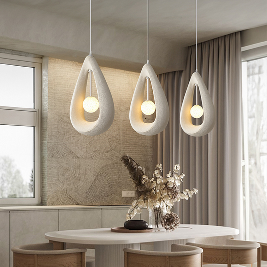 Terrance | Japandi Oval Pendant Lamp for Stylish Dining