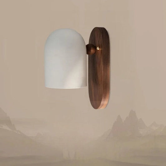 TimberSoul | Minimalist Wooden Wall Lamp in Natural Walnut Aesthetic