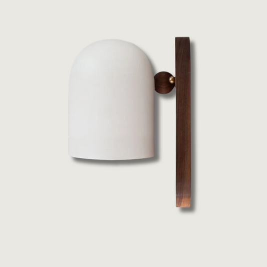 TimberSoul | Minimalist Wooden Wall Lamp in Natural Walnut Aesthetic