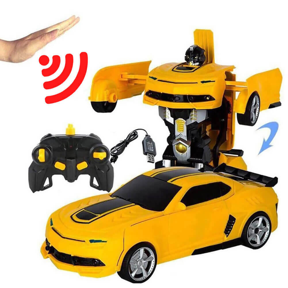 2-in-1 RC Transforming Robot Car – Remote Control Vehicle with LED Lights, Music, and One-Button Transformation