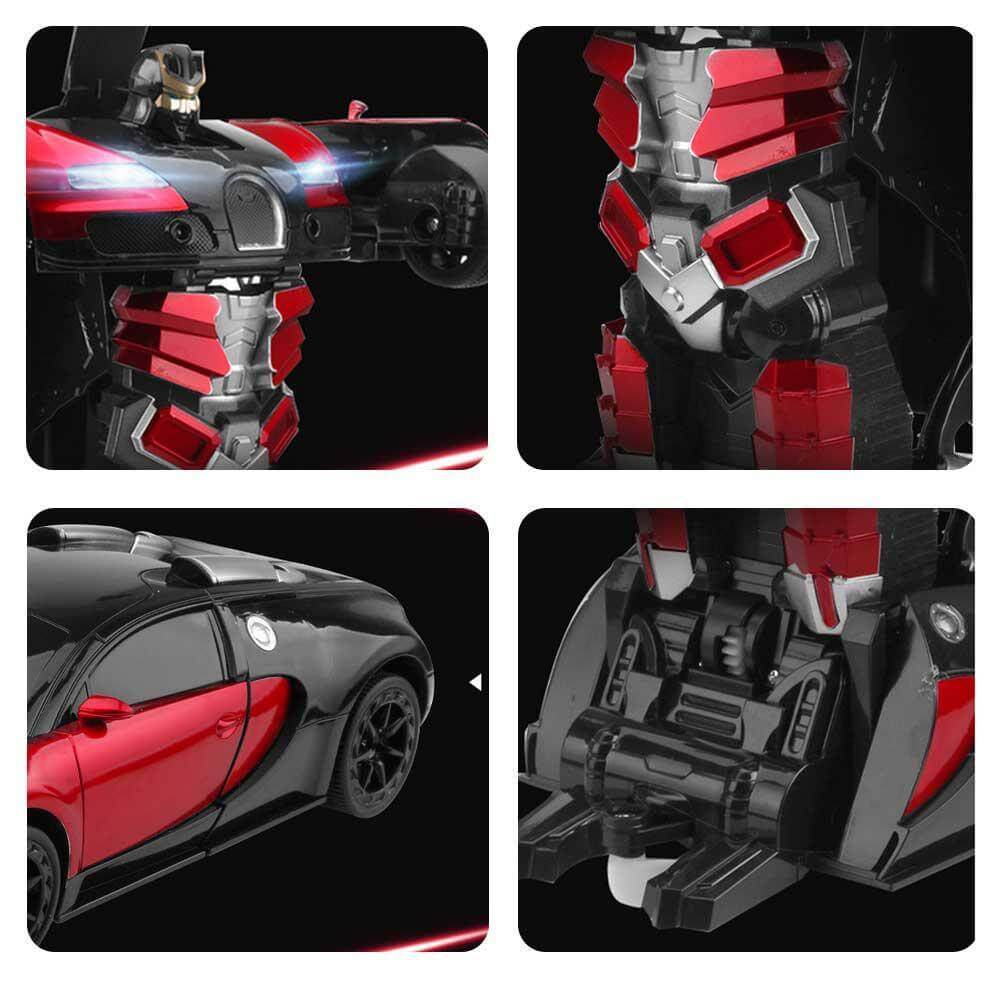 2-in-1 RC Transforming Robot Car – Remote Control Vehicle with LED Lights, Music, and One-Button Transformation
