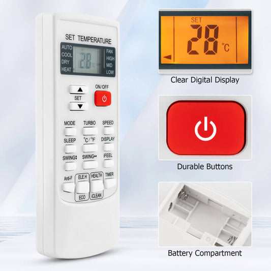 Multi-Brand AC Remote Control – Easy-to-Program Universal Air Conditioner Controller | Convenient Upgrade | For Everyday Comfort