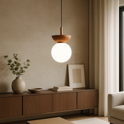 Valura | Japandi Pendant Lamp with Natural Minimalist Design
