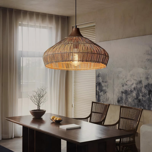 Vionel | Wicker Rattan Pendant Lamp for Vintage Interiors