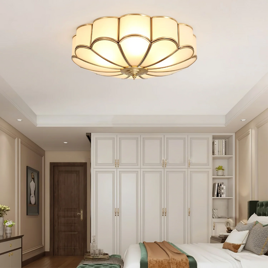 Vitasphere | Sophisticated Flower-shaped Glass Ceiling Lamp
