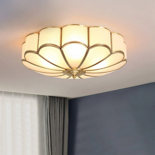 Vitasphere | Sophisticated Flower-shaped Glass Ceiling Lamp