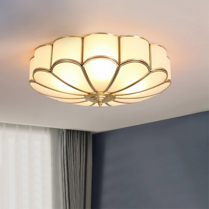 Vitasphere | Sophisticated Flower-shaped Glass Ceiling Lamp