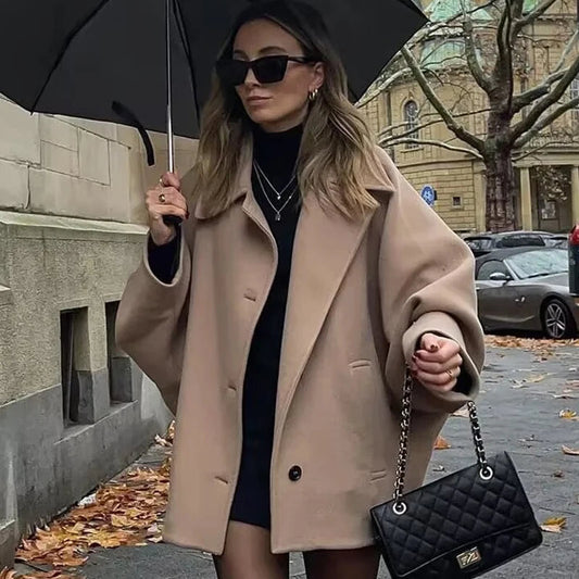 Isadora | Women's Warm Oversized Coat – Cozy Winter Style with Long Sleeves