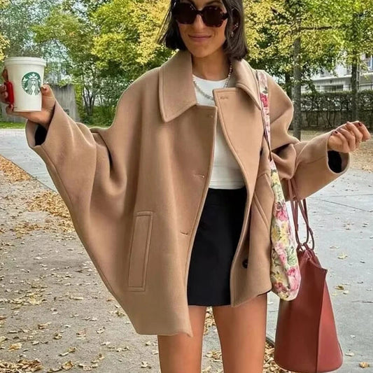 Isadora | Women's Warm Oversized Coat – Cozy Winter Style with Long Sleeves