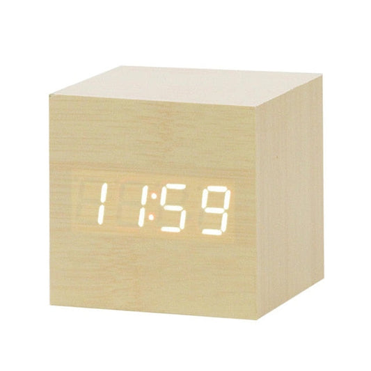 ScandiGlow Alarm – A Nordic-style digital LED alarm clock with a clean design.