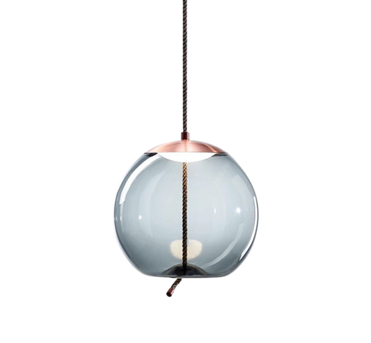 Volith | Hemp Rope Pendant Light in Rose Gold Style