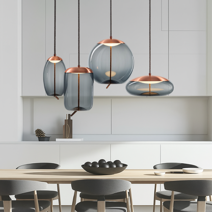 Volith | Hemp Rope Pendant Light in Rose Gold Style