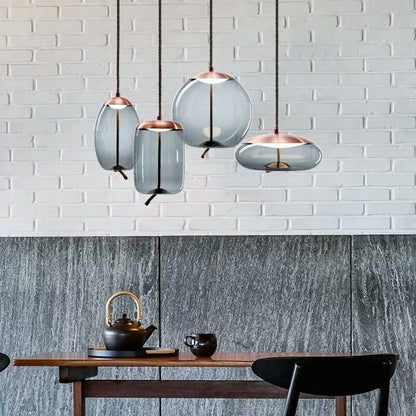 Volith | Hemp Rope Pendant Light in Rose Gold Style