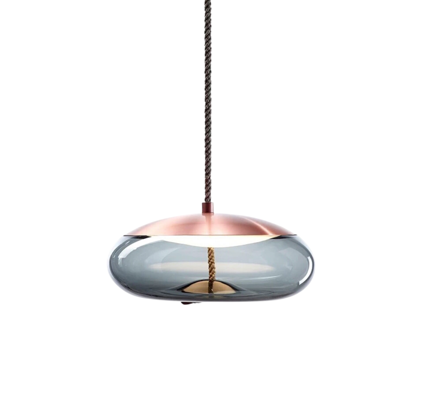 Volith | Hemp Rope Pendant Light in Rose Gold Style