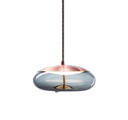 Volith | Hemp Rope Pendant Light in Rose Gold Style